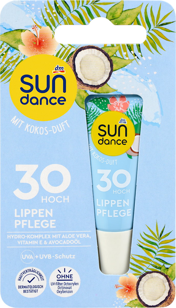 SUNDANCE Lip Care Tube with Coconut Scent, SPF 30, 10 ml