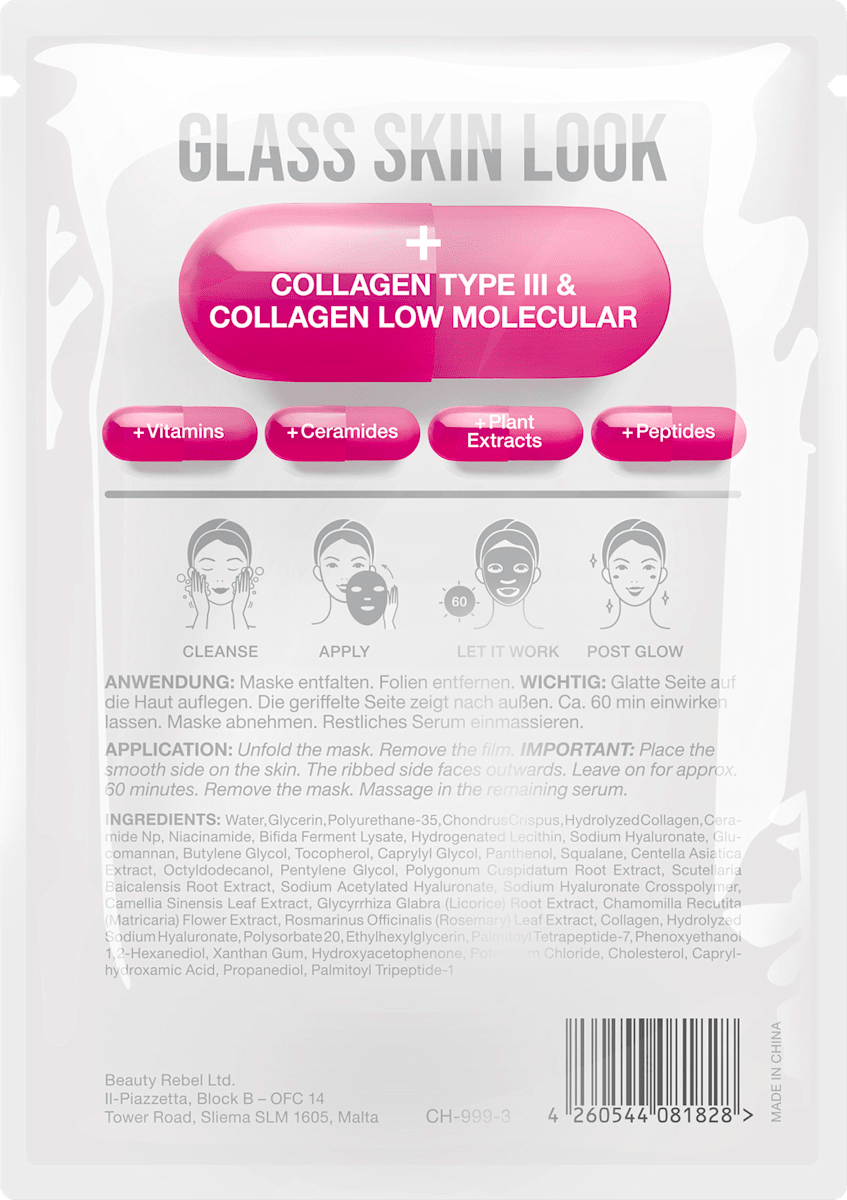 Svenja Walberg Sheet Mask Glass Skin Collagen, 1 pc