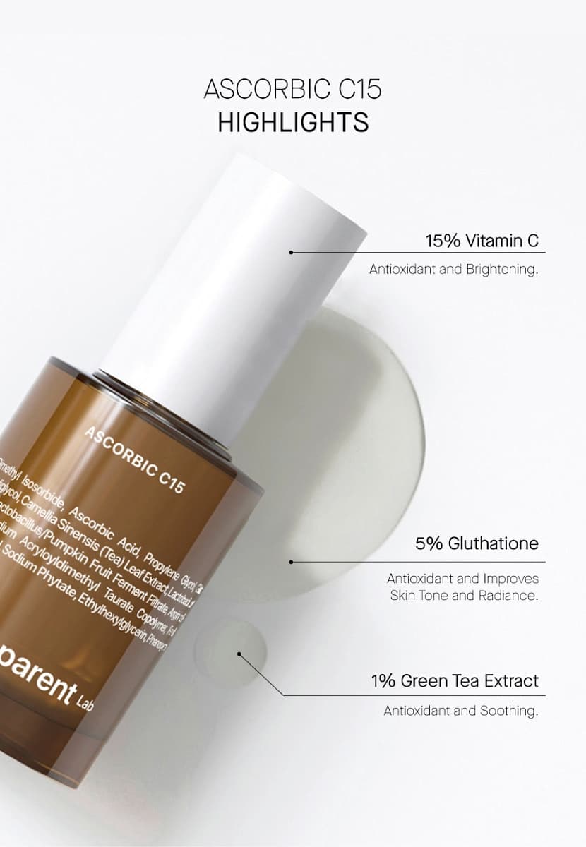 Transparent Lab Face Serum 15% Vitamin C, 30 ml