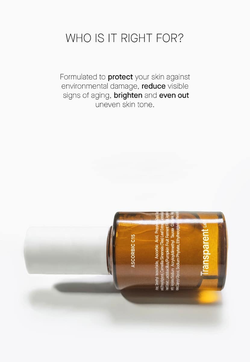 Transparent Lab Face Serum 15% Vitamin C, 30 ml