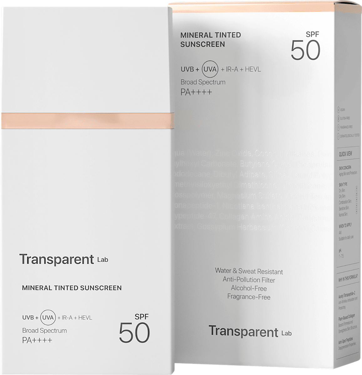 Transparent Lab Mineral Tinted Sunscreen Light SPF 50, 100 ml
