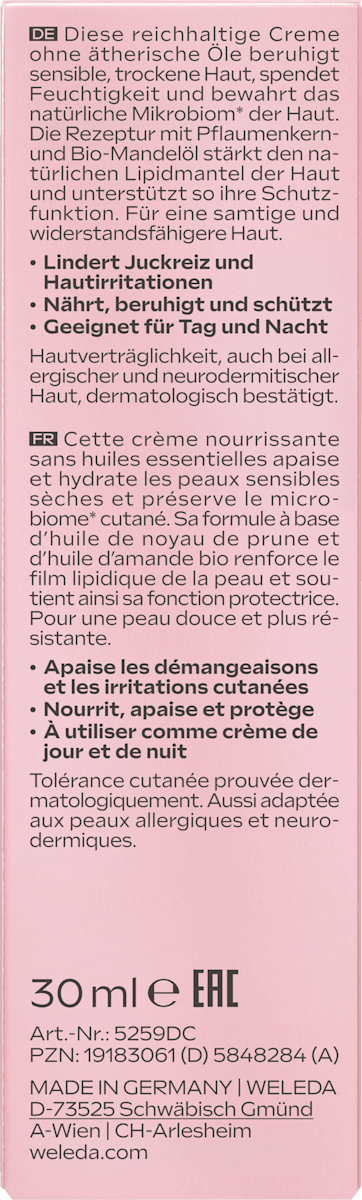 WELEDA Moisturizer Sensitive Almond, 30 ml