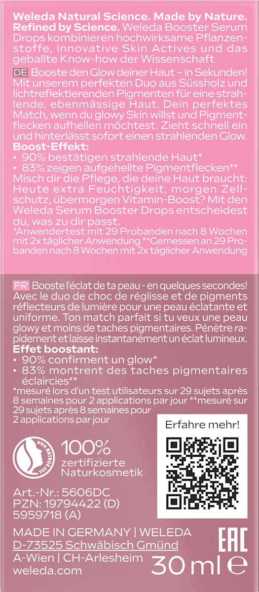 WELEDA Face Serum Drops Glow, 30 ml