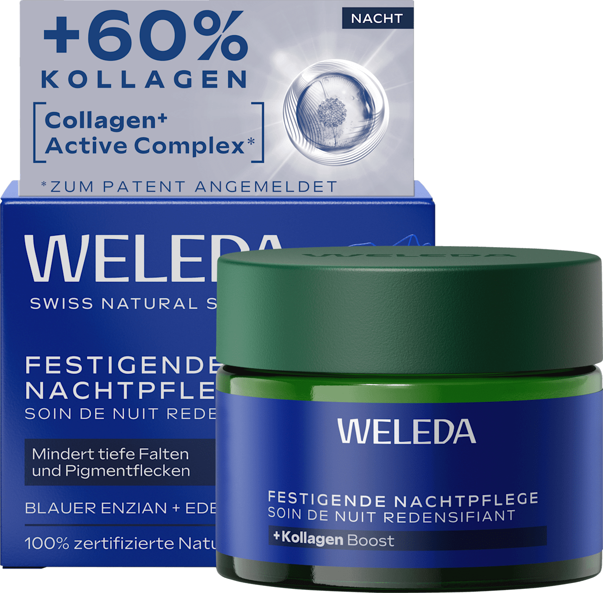 WELEDA Night Cream Firming Blue Gentian & Edelweiss, 40 ml
