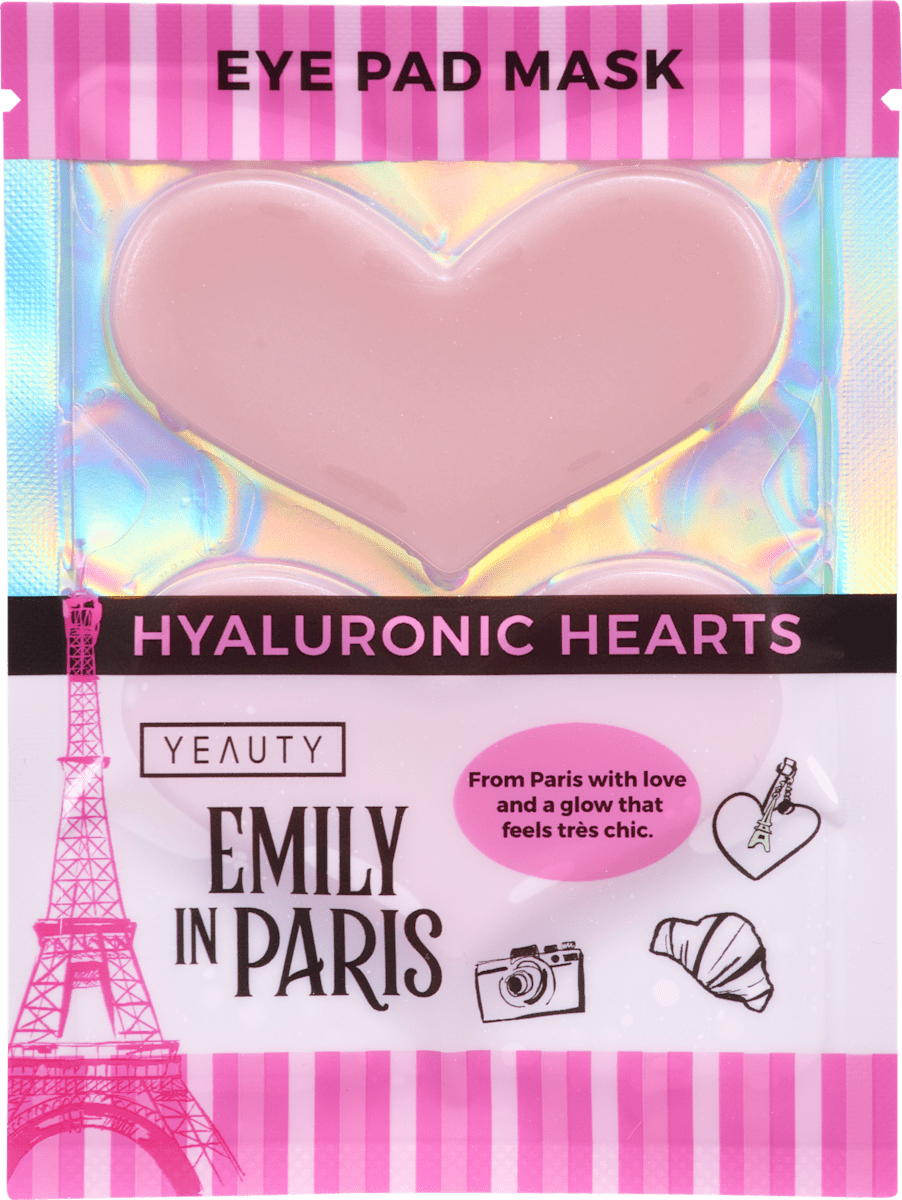 Yeauty Eye Pads Emily in Paris Hyaluronic Hearts (1 pair), 2 pcs