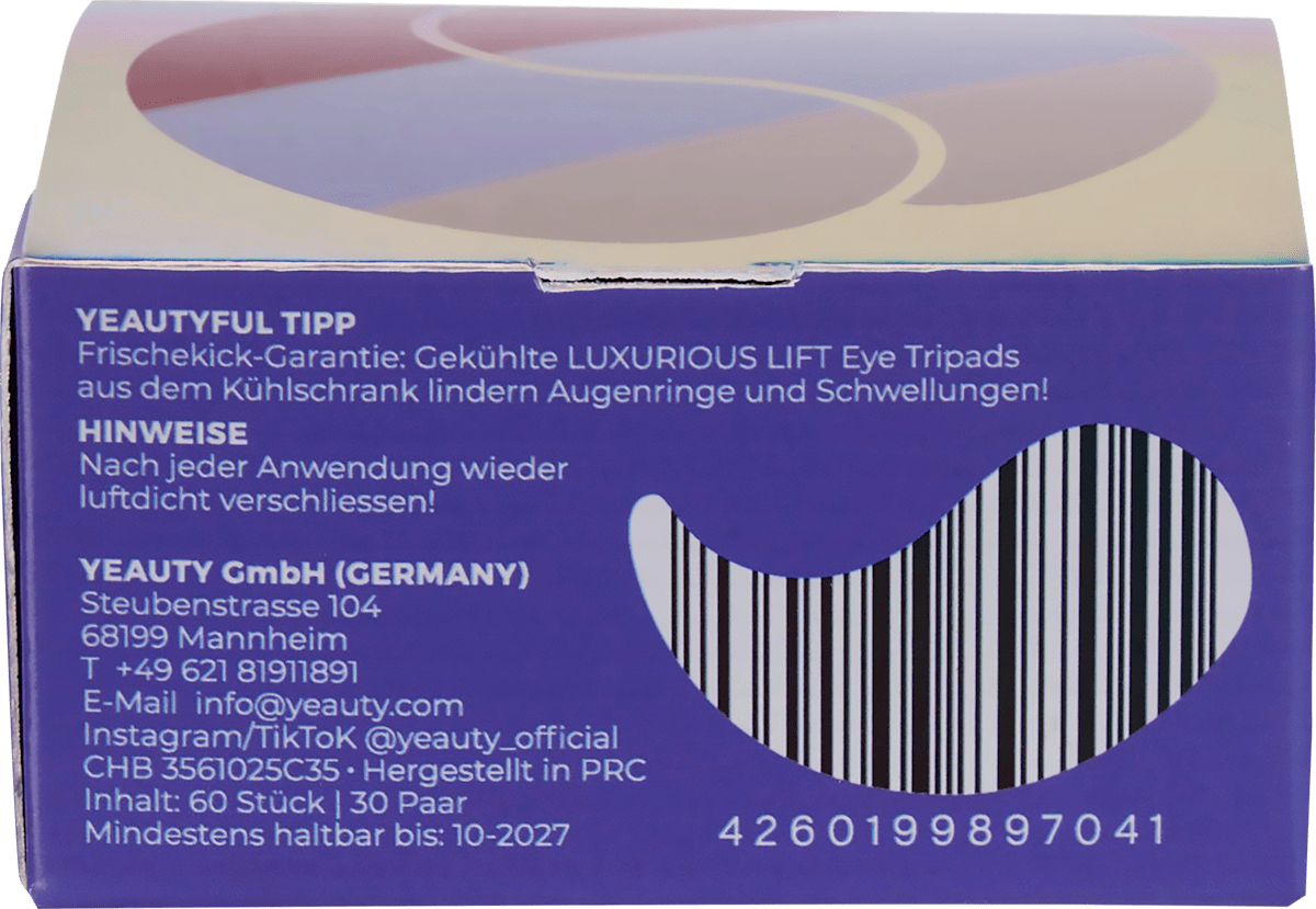 Yeauty Eye Pads Luxurious Lift, 60 pcs