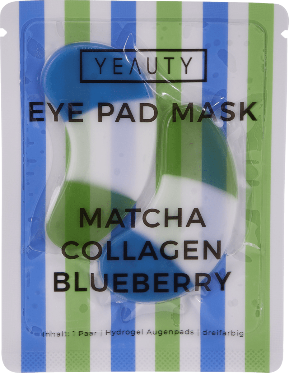 Yeauty Eye Pads Matcha Collagen Blueberry (1 Pair), 2 pcs