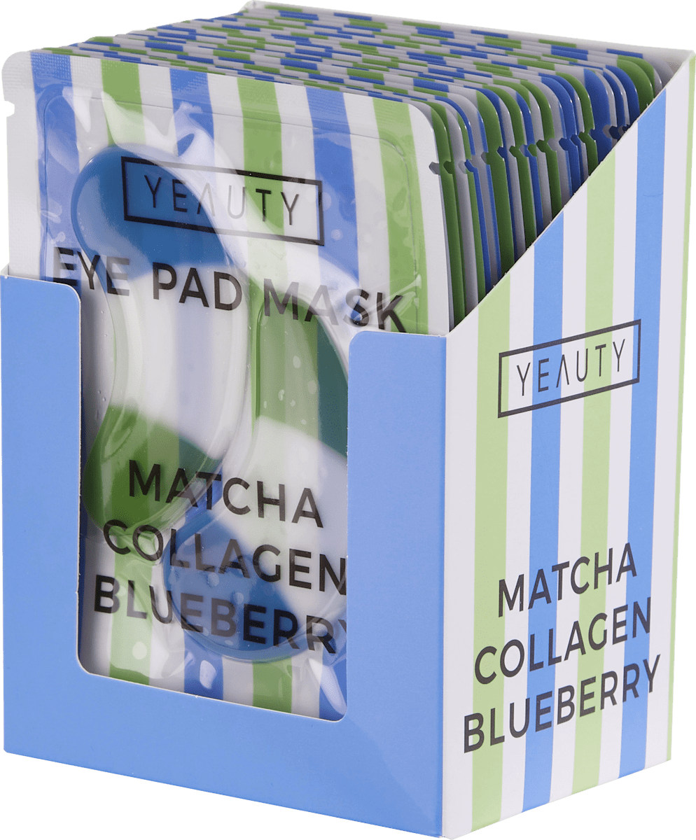 Yeauty Eye Pads Matcha Collagen Blueberry (1 Pair), 2 pcs
